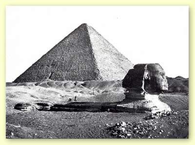 An very early photograph of the Great Pyramid and Sphinx by Francis Frith