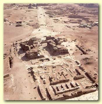 The ruins of the mortuary temple today